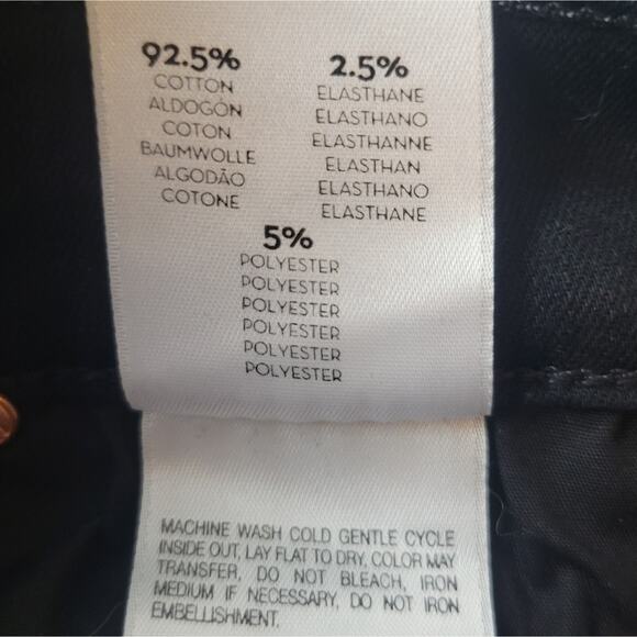 Mother The Rascal Ankle Fray Guilty Flash Black Beaded Jeans Size 27 - Picture 8 of 11
